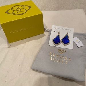 NWT Kendra Scott Alex Drop Earrings- cobalt blue